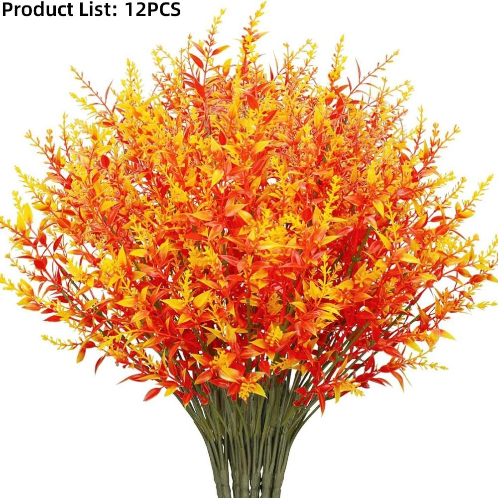 UV-Resistant Artificial Lavender Bouquets - Vibrant  Floral Arrangements for Outdoor Garden, Porch, Window Sill, Home Decor