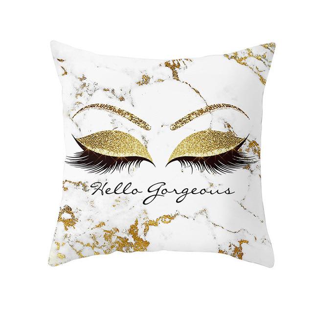 Cushion Cover Eyelash Fashion Decoration Pillow Case Pillow Case Polyester Funda Cojin Sofa Home Decoration