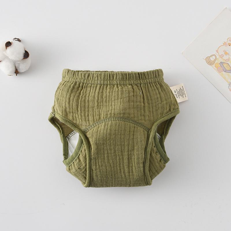 Korean Style Winged Baby Gauze Pull-up Pants: Pure Cotton Diaper Cover & Training Pants