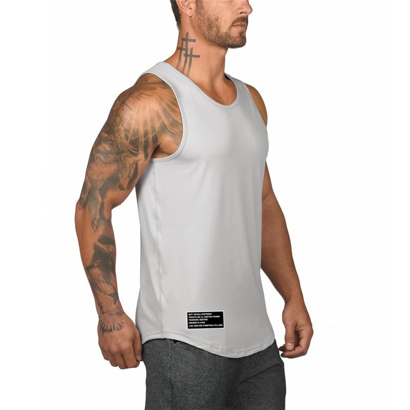 Men's Thin Summer Fitness Trackless Bottom Vest Comfortable and Cool Sweatshirt