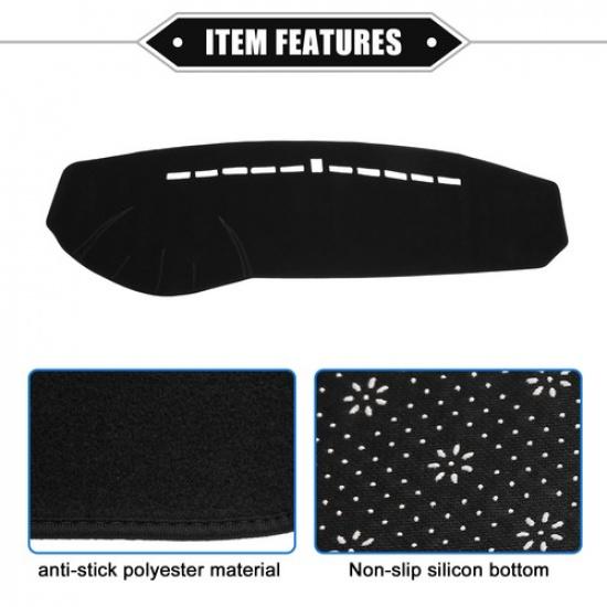 Dashboard Cover Dash Protector Mat for Hyundai Sonata 2006-2008 Polyester Black