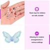 CoCud Mini Resin Butterflies, 0.31 Inch, Resin Dollhouse Accessories, Transparent Light Blue - (Uses: Crafts, Nail Art, Fairy Garden, Miniature