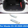 For Mazda CX-30 CX30 - 2024 Interior Rear Trunk Bumper Foot Plate Tailgate Door Sill Scuff Guard Plate Car Accessories