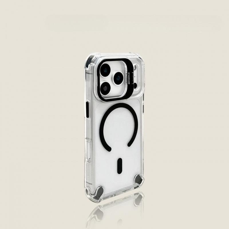

Transparent Anti-fall Magnetic Lens Holder Case for iPhone 17 Pro Max with Apple 16 Lens Film iPhone 15 PRO