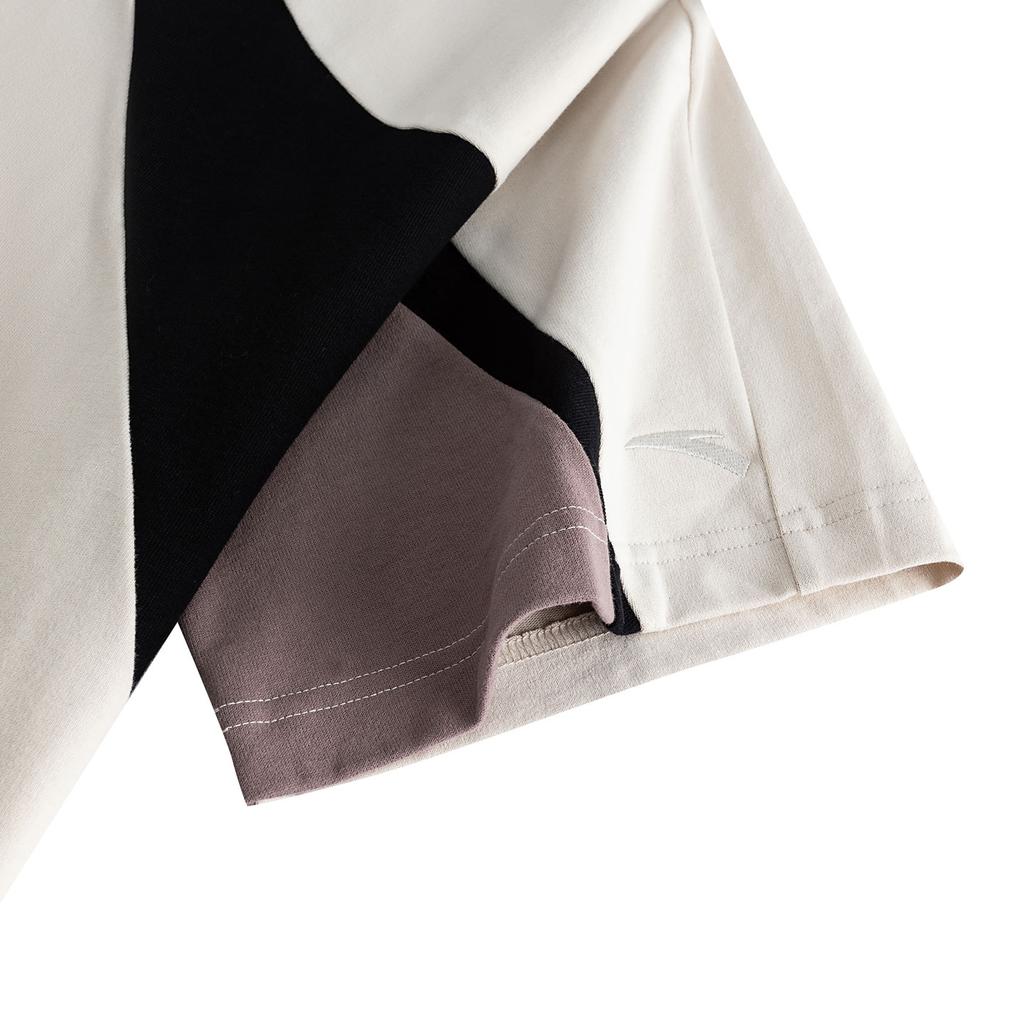 Anta Kyrie Basketball Series Trendy Versatile Sports Casual Loose Knit Couple T-Shirt Unisex Tops Mud-Gray 972611101-2