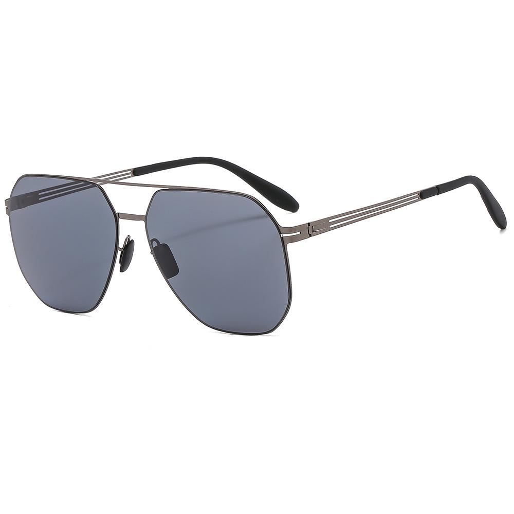 2024 Red Wolf Ultra-Light Ultra-Elastic Polygonal Frame Polarized Nylon Sunglasses, Screwless Design, Model 5157