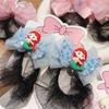 2PCS Fashion Headdress Ballet Hair Net Spring Clip Hair Bun Cover Sweet Girls Elastic Hair Net  Kids