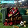 Custom Name Blanket Faithful 49ers football Blanket Bedding Blanket for Travel, Camping, Living Rooms, Offices, Sofas, Fan Christmas gift