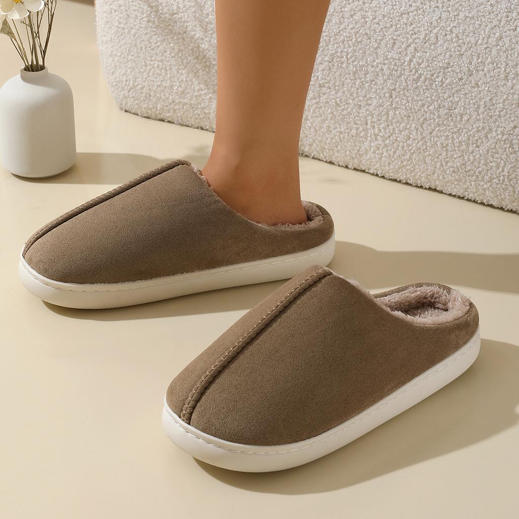 House Slippers for Women Soft Cotton Slippers Men's Autumn and Winter 2025 New Indoor Plush Slippers Women's Winter Warm