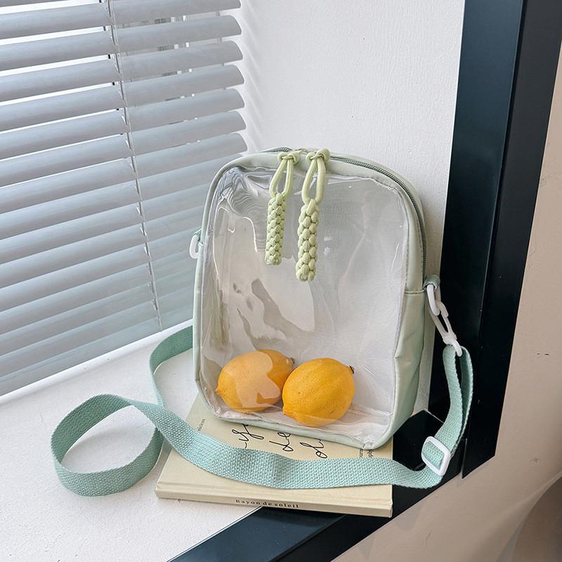 Nylon Casual Fashion Small Square Shoulder Bag With Zipper Closure For Daily Use