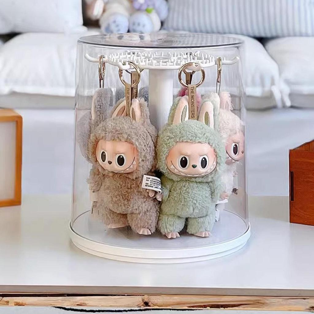 Display Case for Action Dolls And Charms with Rotating Mechanism