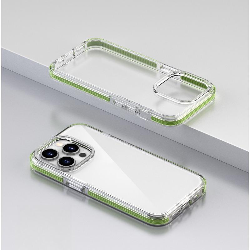 Double-layer Color Frame Suitable for IPhone16 Transparent Mobile Phone Case Apple 15 ProMax Creative Anti-fall 14 Protective Case