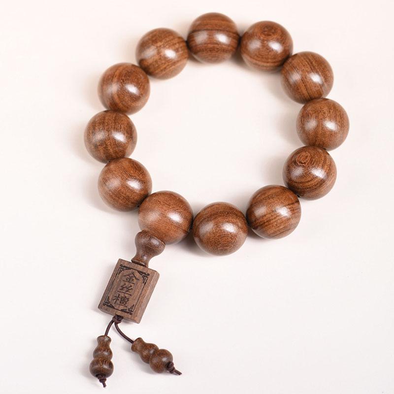 Authentic Sandalwood Buddhist Prayer Beads Bracelet - Ethnic Style Jewelry
