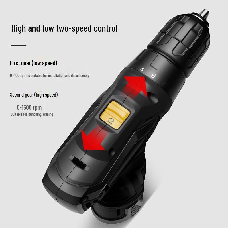 Deli 12V Cordless Electric Drill Screwdriver Kit CN Plug (adapter Included)