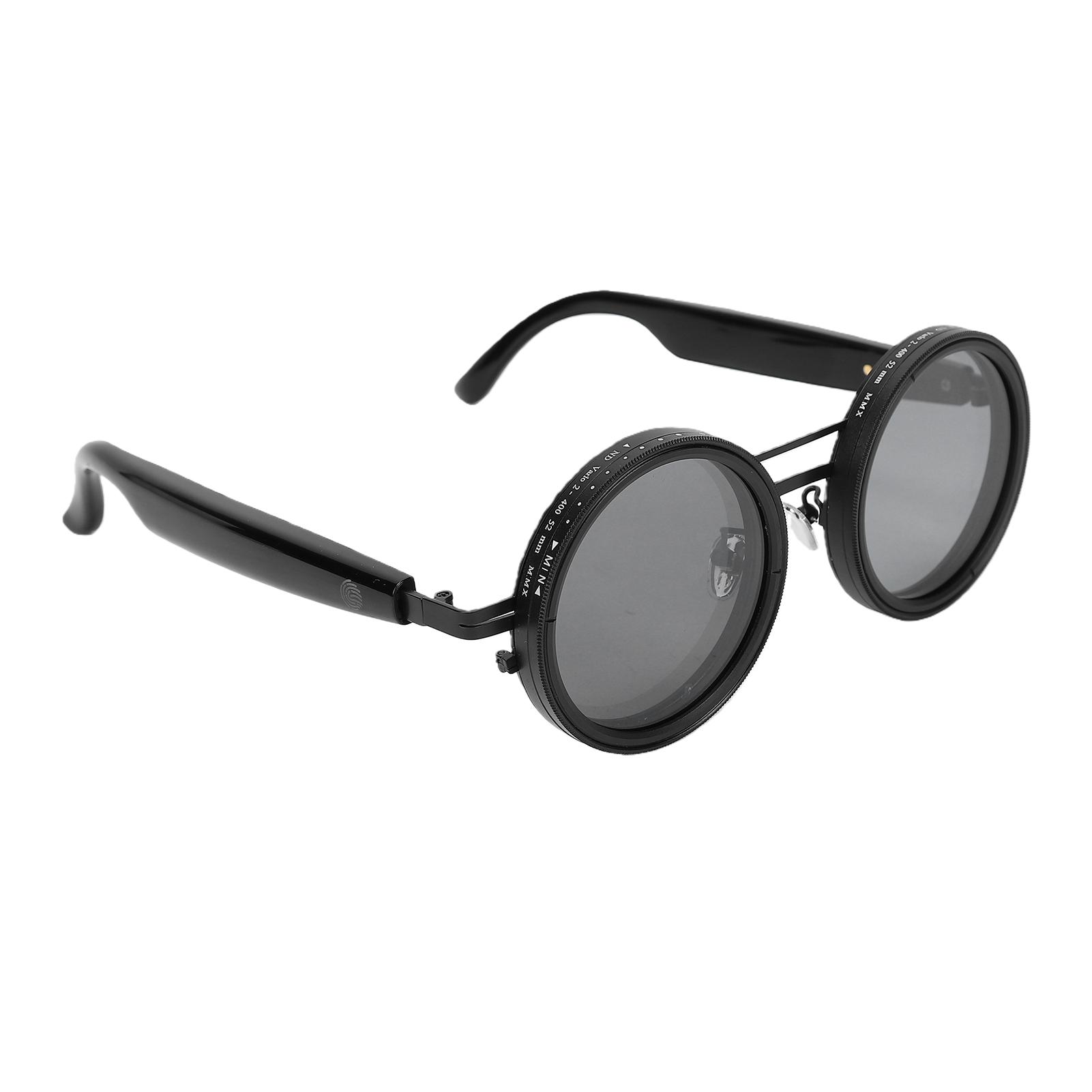 

Adjustable Tint Sunglasses Polarized AI Translation Glasses 1 9 Gear Manual Dimming Steampunk Round Frame Anti Blue