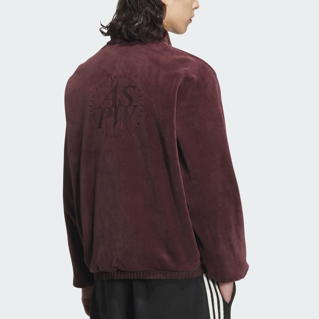 Adidas FW24 Warm Woven Series Fashion Reversible Sports Casual Jacket Unisex Jacket Dark-Gray Brown JI6655
