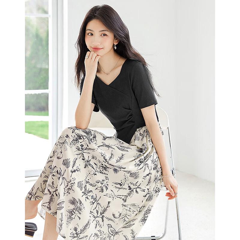 Elegant Short Sleeve A-Line Mid-Length Dress