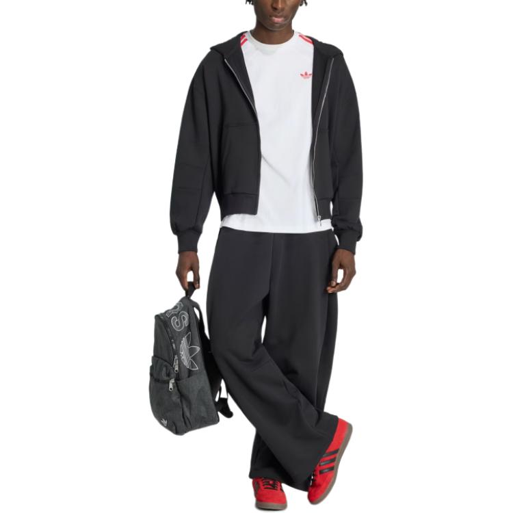 Men's Adidas Originals Premium Essentials Jackets Men's Black Hooded Non Detachable Moderate