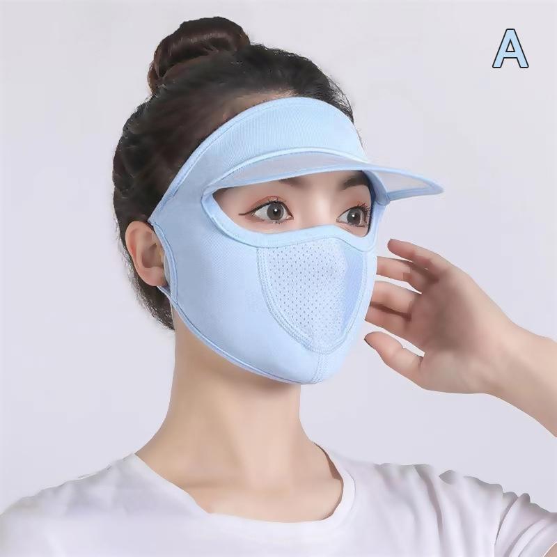 Summer Banana Models With Brim Sun Mask Full Face Ultraviolet Mask Sunshade Ice Silk Sunscreen Veil