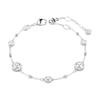 Imber Round Crystal Edged Imitation Crystal Rhodium Plated Bracelet Women Bracelet Silver 5696079
