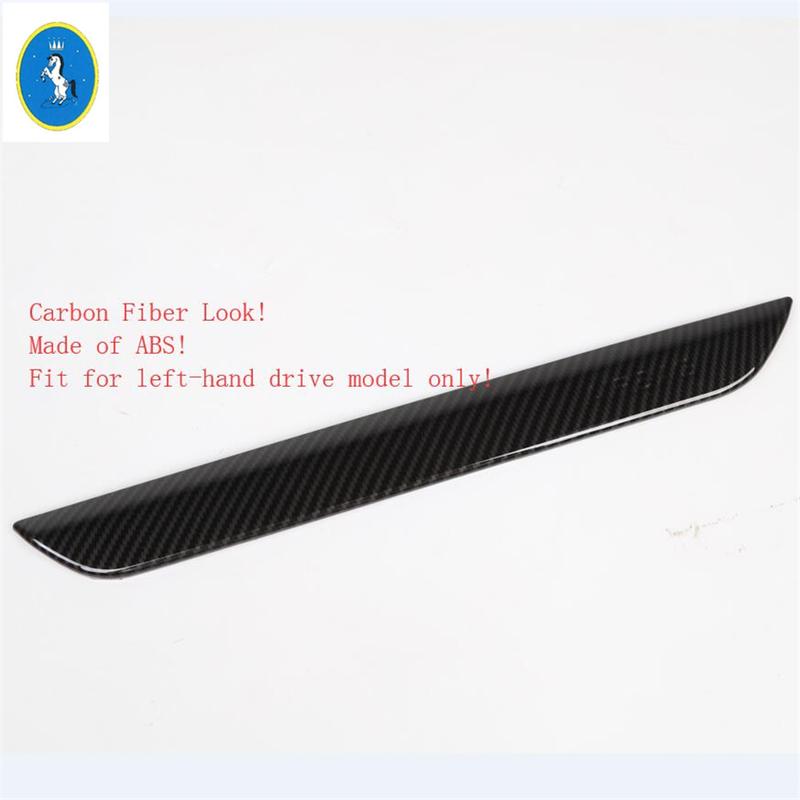 Carbon Fiber Look Car Copilot Glove Handle Decor Stripes Cover Trim For Jeep Wrangler JL 2018 -  Interior Refit Accessories