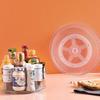 New 360° Rotating Transparent Tray Acrylic Big Capacity Desktop Storage Box Cosmetic Storage Box Kitchen