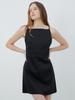 BEIRUT Stitch Satin Mini Dress (Black)