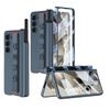 With Wrist Strap Pen Holder Case for Samsung Galaxy Z Fold 7 6 5 4 Cover with Screen Glass Pen Slot Hard for Galaxy Z Fold3 Case