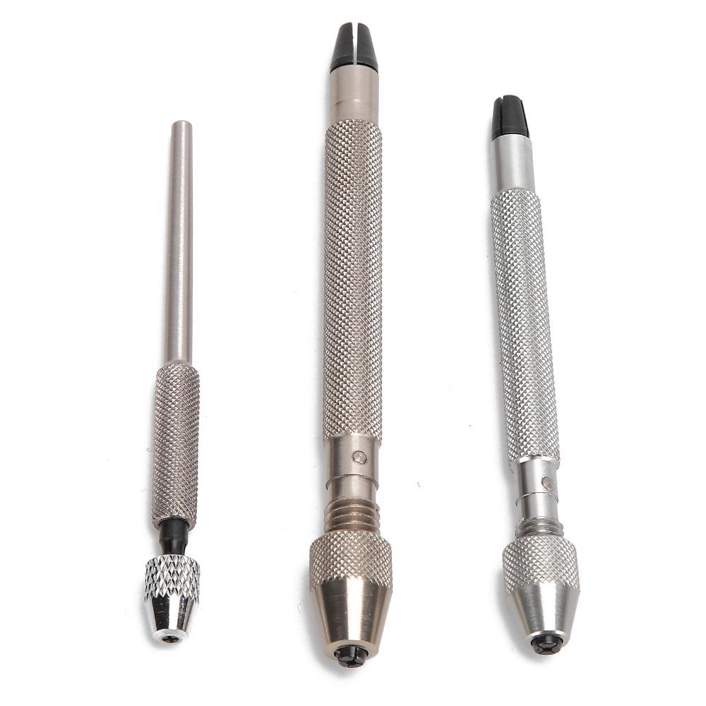 3Pcs Sturdy Hand Drill Premium Watch Tool Accurate Drill Chuck Watch Making
