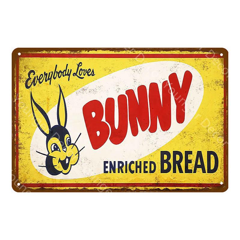 Food Bread Decor Ice Cream Milk Strawberries Pickles Waffles Ploughmans Metal Tin Signs Vintage Poster Wall Art Plaque YI-010