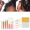 Dreadlocks Tool Set Dreadlocks Braid Rings Hair Extension Crochet Hook Hair Decoration AccessoriesGold