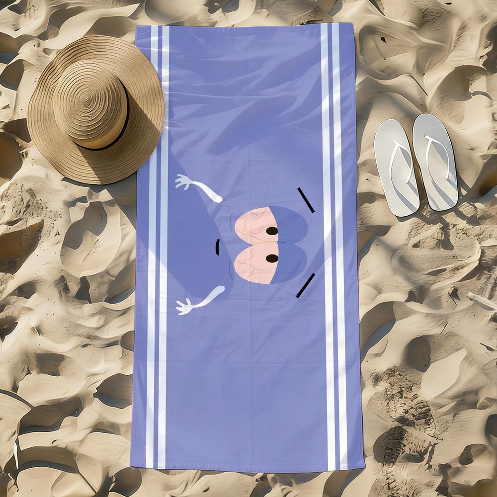 Cartoon Funny T-Towelie Towel Beach Towel Oversized Quick Dry Towel Absorbent Soft Swim BeachTowels for Men Women