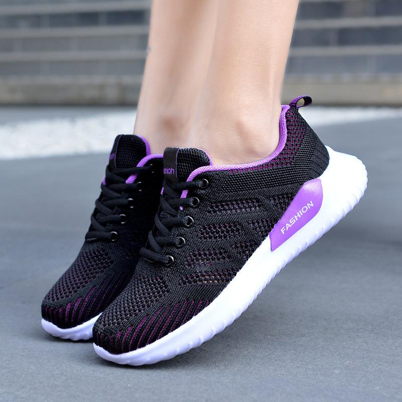 Mode lässige Mesh Damen Schuhe atmungsaktiv und verschleißfest Sommer neu weichsohlige Lauf hohle Lauf Damen Schuhe