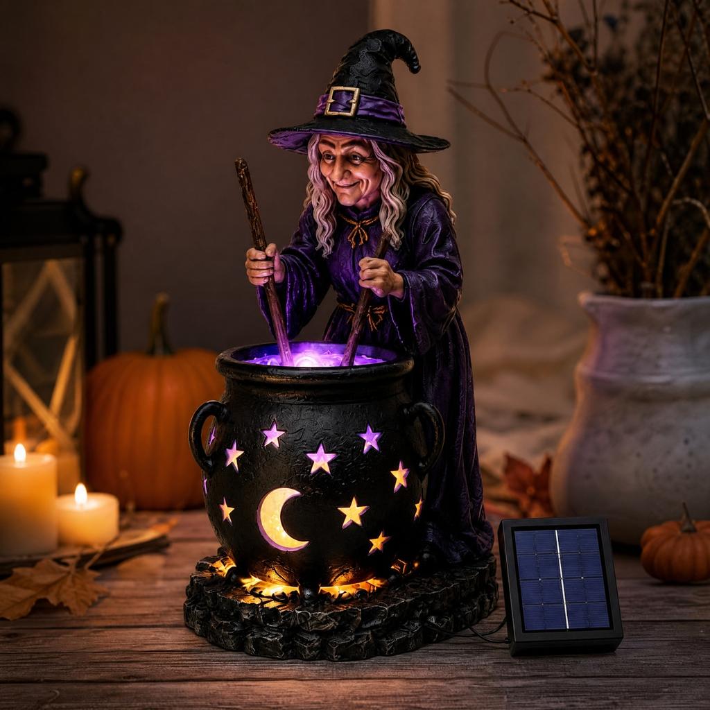 Calderone Magico di Halloween Luminoso, Decorazione Esterna Luminosa per