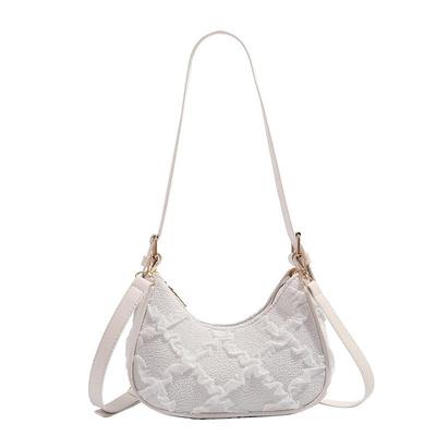 Borsa a tracolla con texture baguette sottobraccio, design di nicchia femminile, borsa a mano con tracolla obliqua singola, borsa da donna