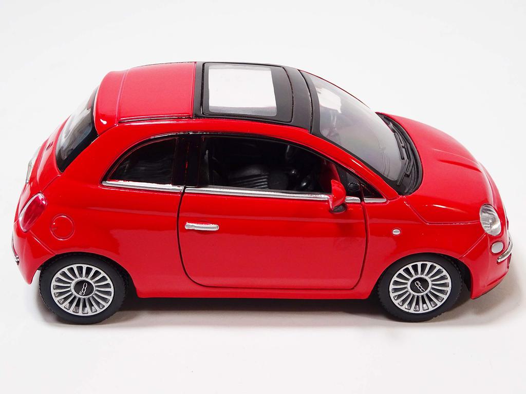 Kinsmart Fiat 500 Red Diecast Model Car KT5345 1/28