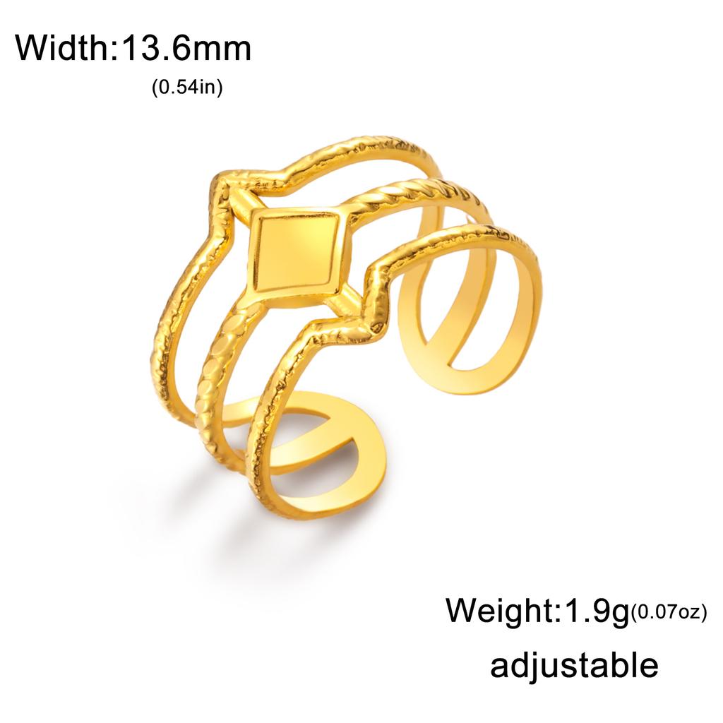 Fashion Stainless Steel Open Ring Dragonfly Irregular Geometric Finger Rings Women Jewelry Wedding Gift Wholesale