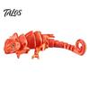 PLA Chameleon Sculpture 3D Printed Figurine, Realistic Articulated Lizard Toy, Animal Lifelike Toy Model with Moveable Joints for Desk Decoration