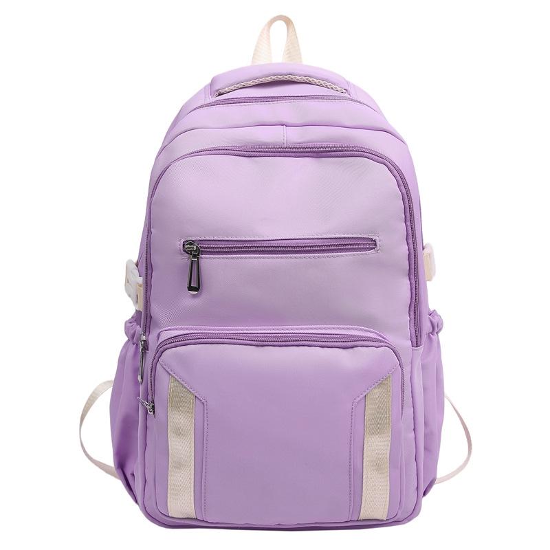 

Рюкзак для ученика средней школы, унисекс, большой вместимости, для поездок на короткие расстояния фиолетовый