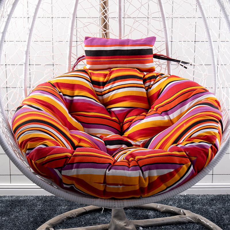 Verdickte Papasan Hängesessel Kissen Weiches Polsterkissen mit Kopfstütze für Haus Garten Innen Außen Hängesessel Schaukelsitz