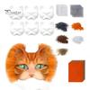 DIY Therian Masque Kit Cat Fox Dyreansiktspute med pels Halloween Rollespill rekvisita for Masquerade Carnival Cosplay Party Supplies