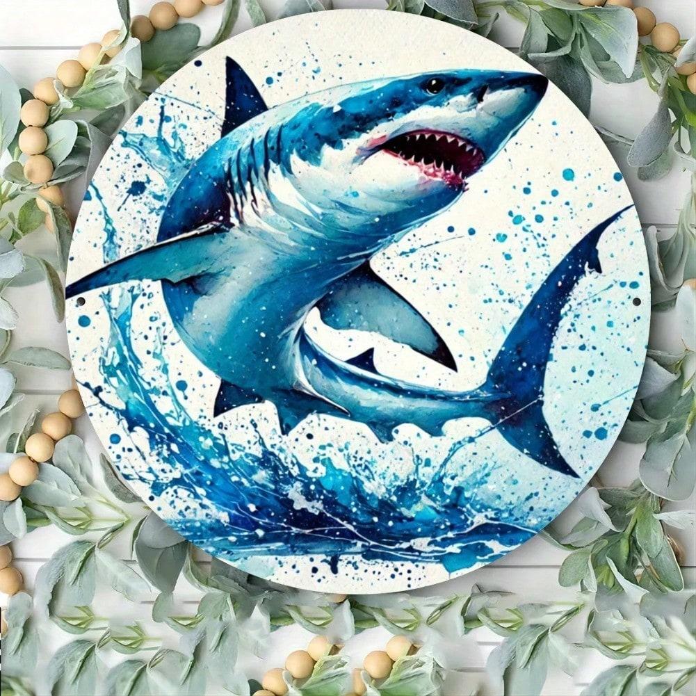 Round Metal Wall Art Home Office Decor Modern Outdoor Wall Decor Easy Hanging TYA38194-20X20cm