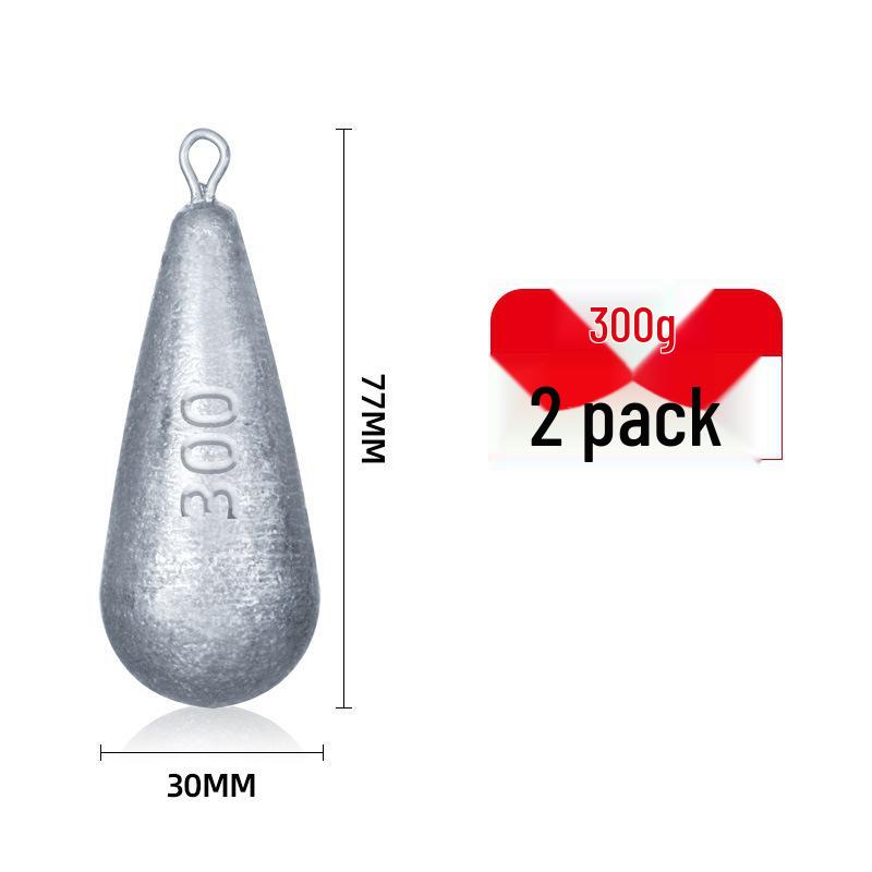 Aluminum Anti-Snagging Water-Drop Sinker for Long-Distance Off-Bottom Raft Fishing