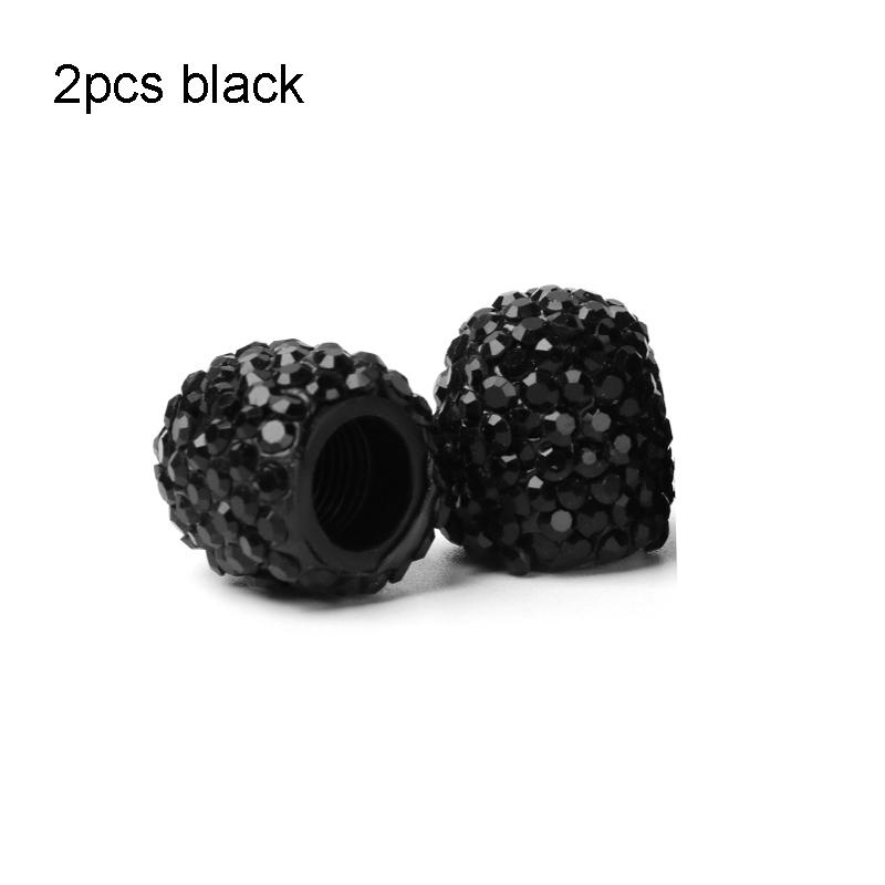 2/4 Pcs Diamond Valve Stem Caps Crystal Rhinestone Universal Tire Valve Dust Caps Decor For Car Motorcycles Trucks Accessories