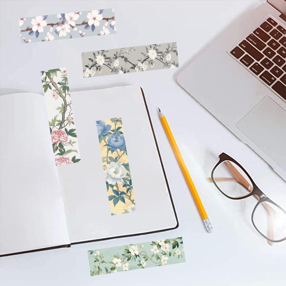30pcs Vintage Flower Bookmarks, Natural Style Durable Paper Soothing Illustrations Perfect Collectible Set for Book Lovers