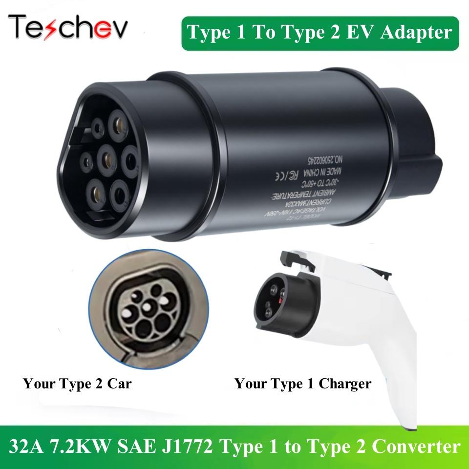Electric Vehicle Charging Connector Type 2 To Type 1 J1772 EV Adapter Type 2 To GBT EVSE Charger Type 1 To GBT EV Adaptor