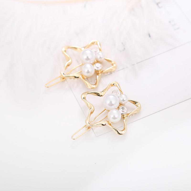 

Корейский стиль Геометрическая жемчужная шпилька для челки