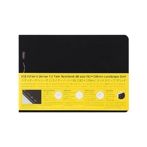 

Nitoms SS0066 STALOGY Note 1/2 Ear Note B6 Square Landscape Horizontal Black