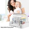 Baby Bottle Drying Rack Toddler Bottles Storage Box Dustproof Bottle Storage with Removable Drip Tray Durable Countertop Rack