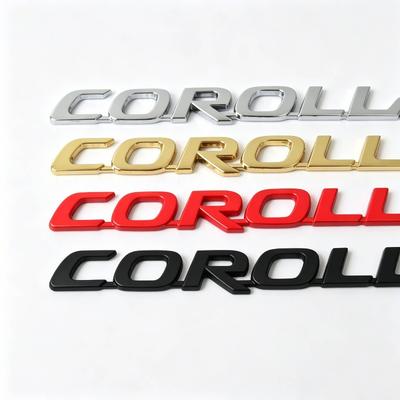 Geeignet für Auto-Logo COROLLA Hecklogo personalisierte Modifikation Metall englischer Buchstabenaufkleber Autoaufkleber schwarz